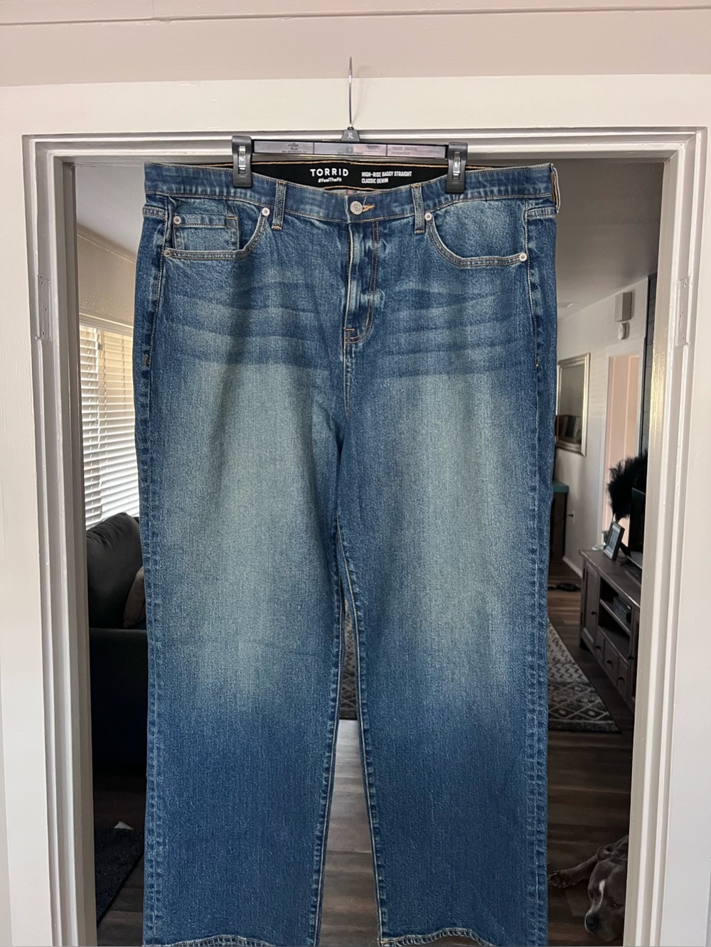 Torrid High Rise Baggy Straight Classic Denim Jeans